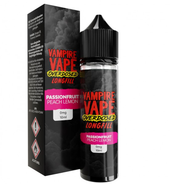 Passionfruit Peach Lemon Vampire Vape Longfills 10 ml