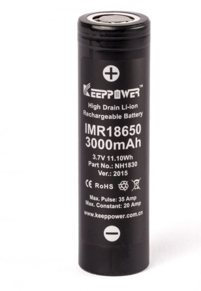 Keeppower IMR 18650 3000mAh 30A